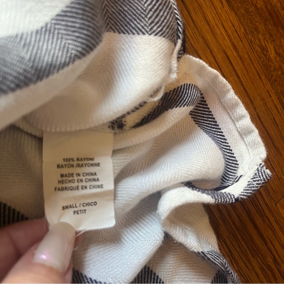 Rails Free People shirt S white blue plaid Hunter soft beachy - Picture 6 of 10